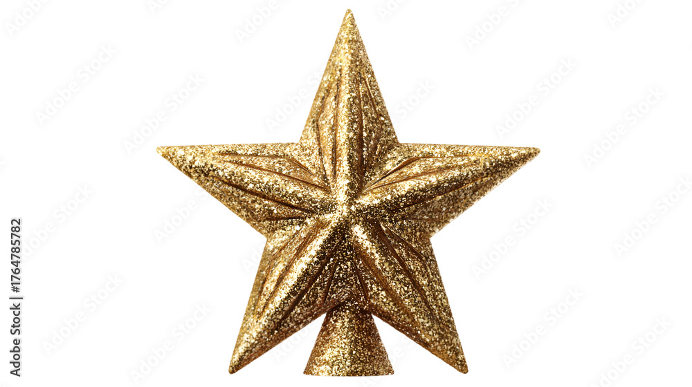 Fototapeta premium glittering gold star tree topper