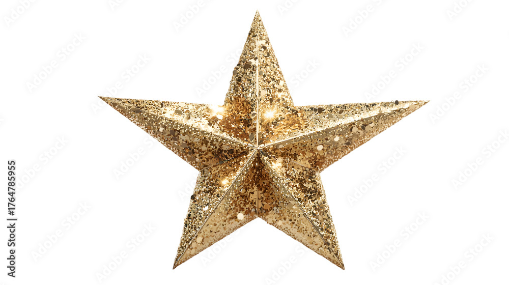 Fototapeta premium glittering gold star tree topper