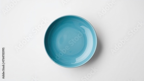 Empty plate viewed from abo...