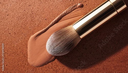 Close-up of makeup brush wi...