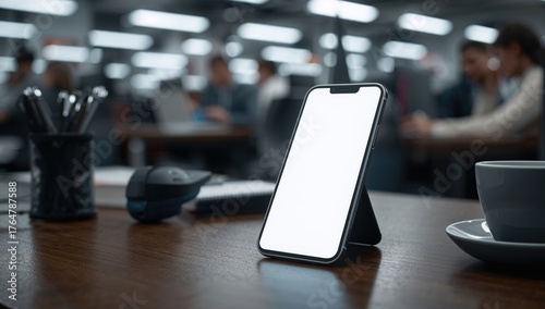 Mobile device displaying a ...