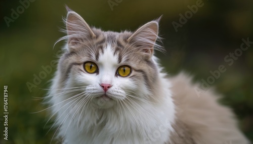 Adorable house cat featurin...