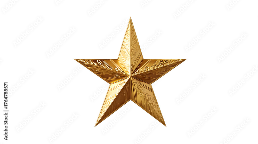 Fototapeta premium golden star ornament, metallic texture