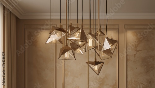 Contemporary triangular cei...