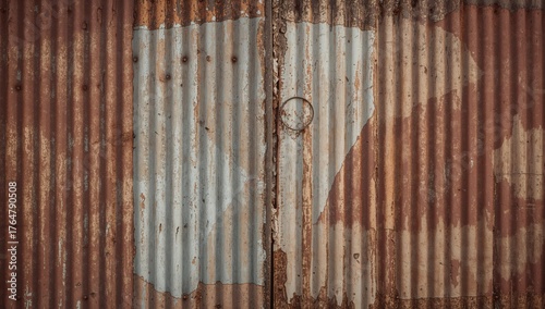 Aged corrugated metal sheet...