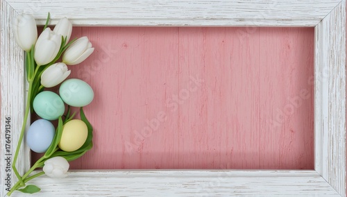 Vintage white wooden frame ...