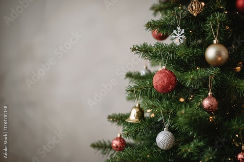 Christmas tree decorated wi...