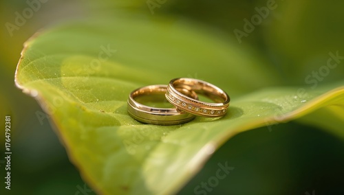 A pair of wedding bands res...