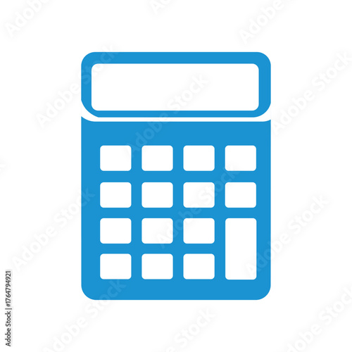 Calculator icon isolated on white background, representing mathematical operations and calculations