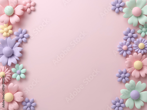 pink flower frame