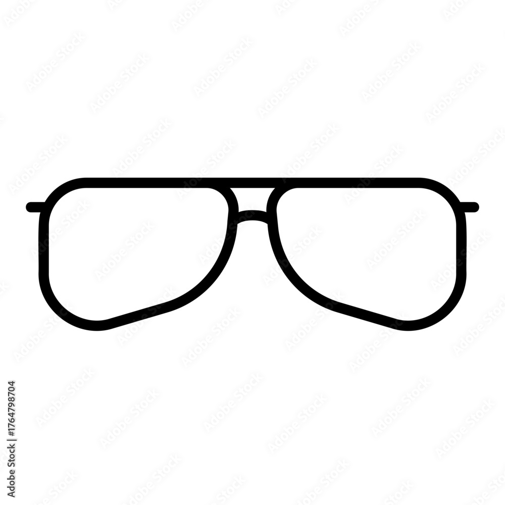 Fototapeta premium Icon of glasses or sunglasses for vision