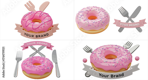 Delicious sweet Easter cake and eggs dessert illustration