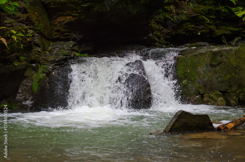 small waterfall in the forest