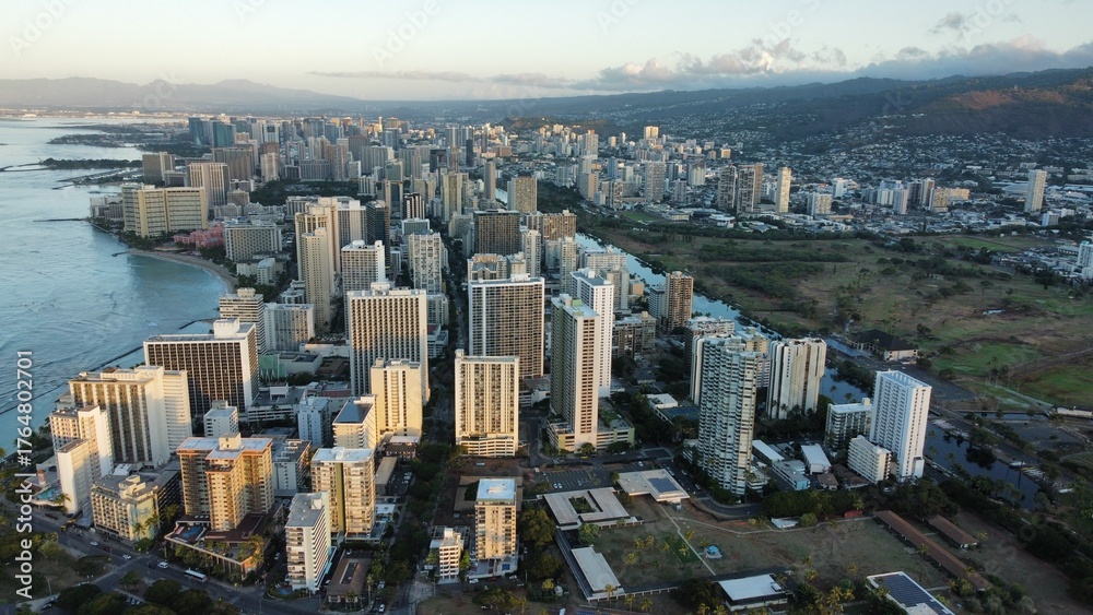Fototapeta premium Waikiki Hawaii City View