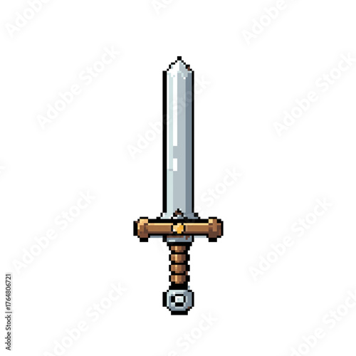 Pixelated Sword: A Classic Weapon