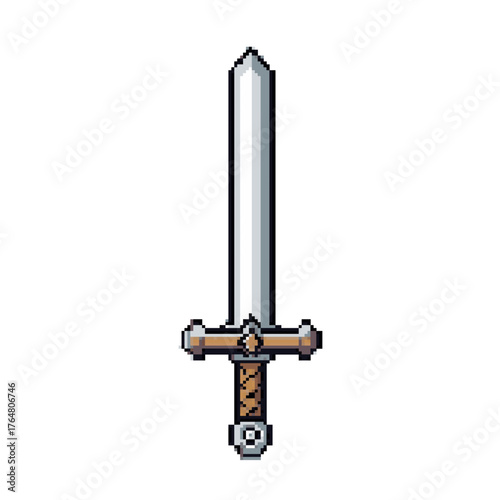 Pixelated Sword: A Classic Weapon