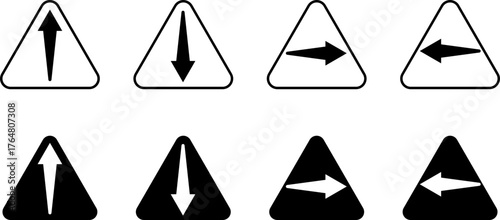 Vector swipe arrows. Arrow vector icon. Arrows collection. arrow icon, modern simple arrows, Triangle arrow icon. 