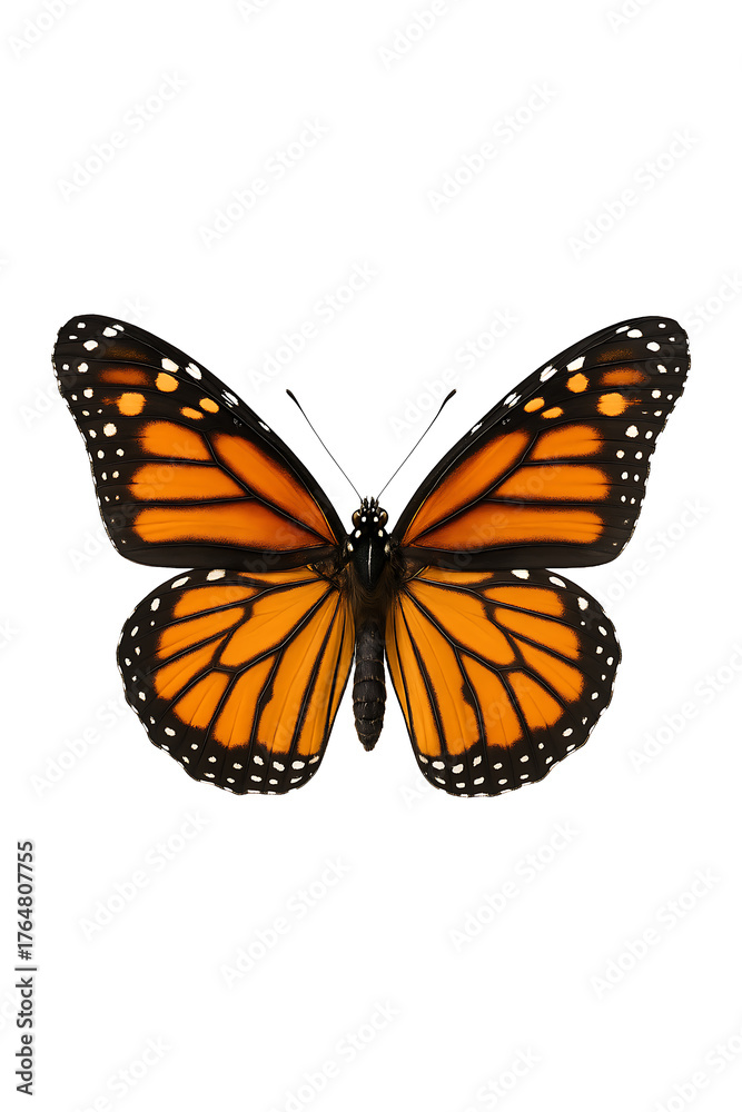 Fototapeta premium Orange and Black Butterfly High quality Realistic image.
