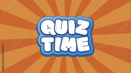 animated Quiz time Perfect for promotional graphics, social media quizzes, educational materials, or website banners.
