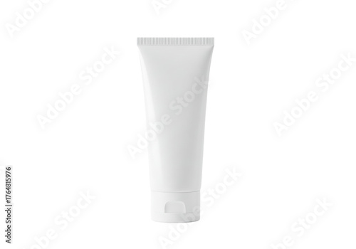 Photography Blank white cosmetic tube isolated, mockup template for cream lotion or gel on a