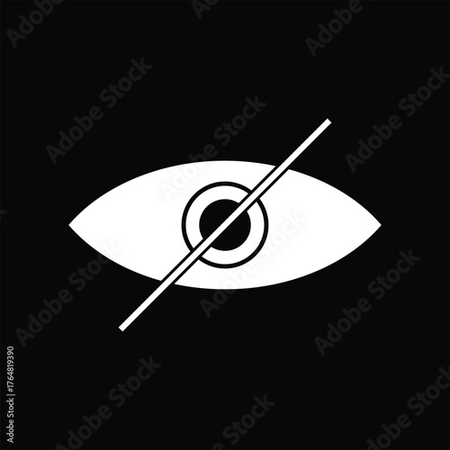 Hide and show password icons. Flat and linear. Different vector eye icons