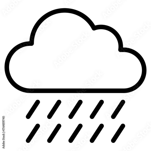 rainy line icon