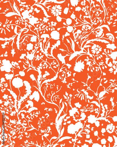 Small flowers, Daisy flowers, pattern on a yellow background with a wild flowers of different sizes artwork for tattoo, fabrics, souvenirs, packaging, greeting cards and scrapbooking