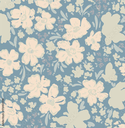 Small flowers, Daisy flowers, pattern on a yellow background with a wild flowers of different sizes artwork for tattoo, fabrics, souvenirs, packaging, greeting cards and scrapbooking