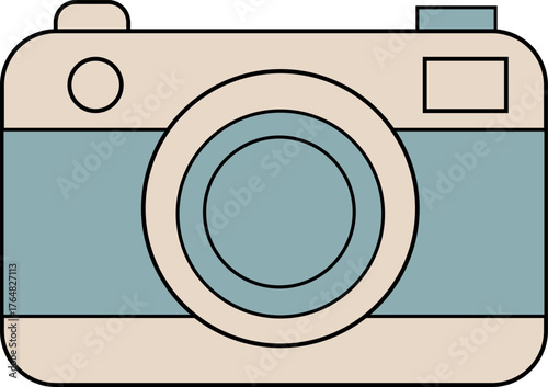 Retro style two-tone camera
