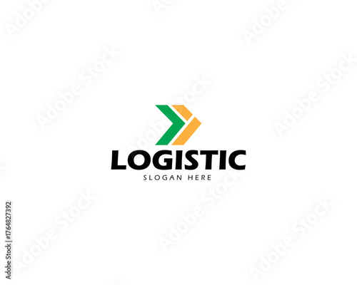 logistics logo design illustration with modern concept
