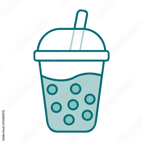 Bubble Tea Cup Icon for Web and Graphic Design