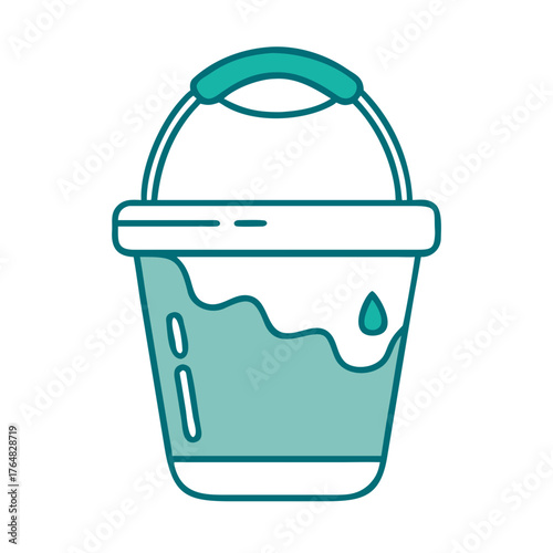 Bucket Watering Collecting Icon for Web and Graphic Design