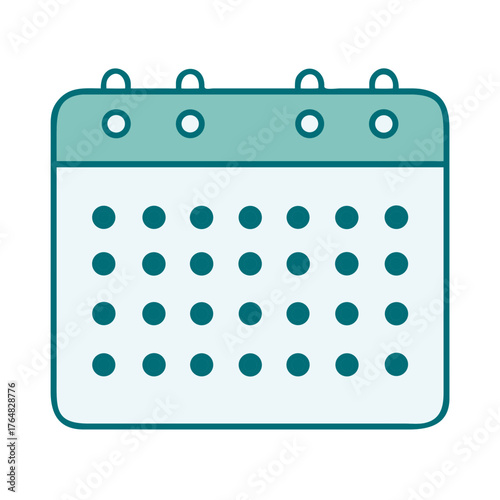 Calendar Page with Dots Icon for Web and Graphic Design