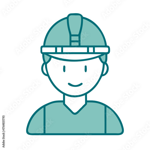 Construction Worker Icon for Web and Graphic Design