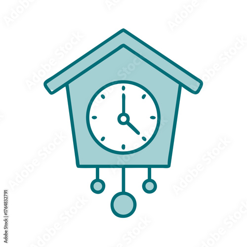 Cuckoo Clock Icon for Web and Graphic Design