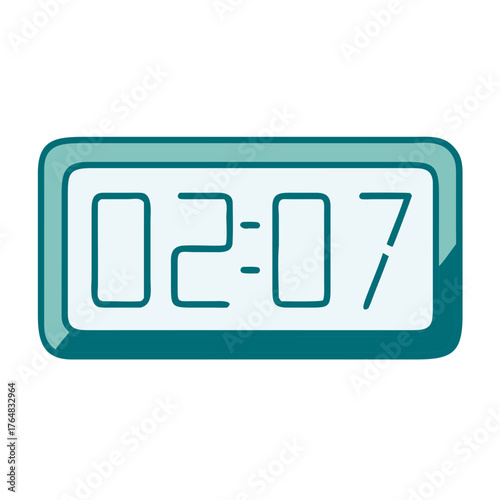 Digital Clock Icon for Web and Graphic Design