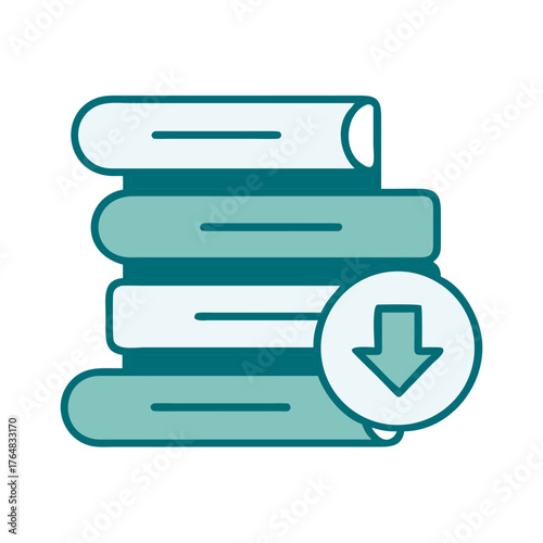 Download Books Stack Icon for Web and Graphic Design