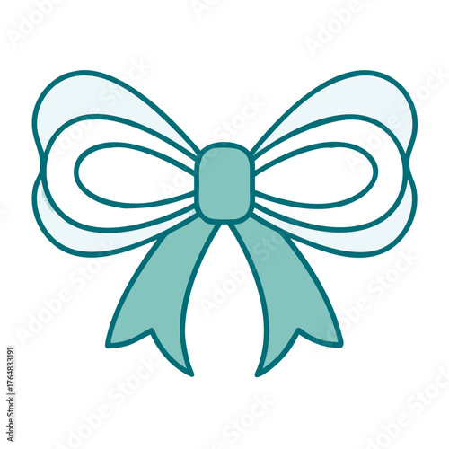 Double Loop Outline Bow Icon for Web and Graphic Design