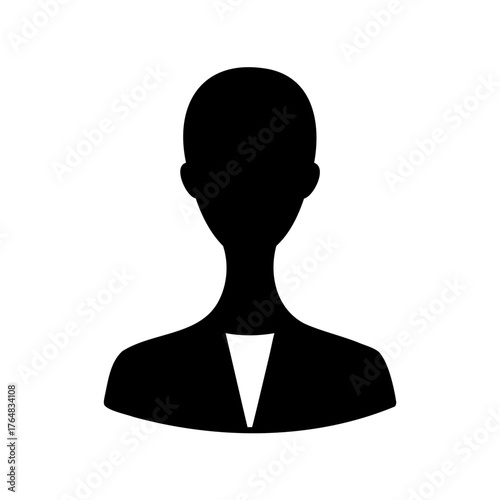 Silhouette of a business woman wearing a blazer with V neckline shirt