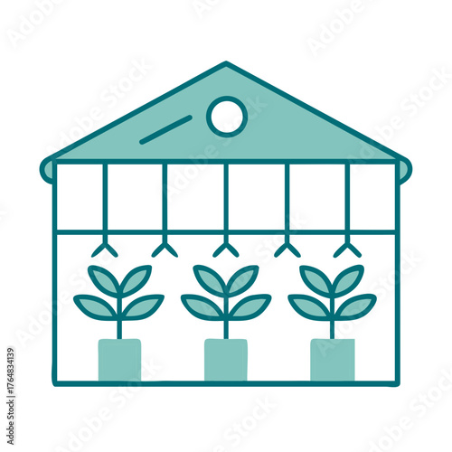 Greenhouse Indoor Farming Icon for Web and Graphic Design