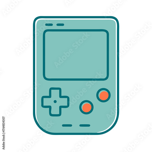 Handheld Gaming Console Icon for Web and Graphic Design