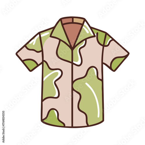 Hawaiian Shirt Icon for Web and Graphic Design