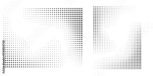 Dot black Background, Halftone Texture, Gradient Dots Pattern space simple. Modern