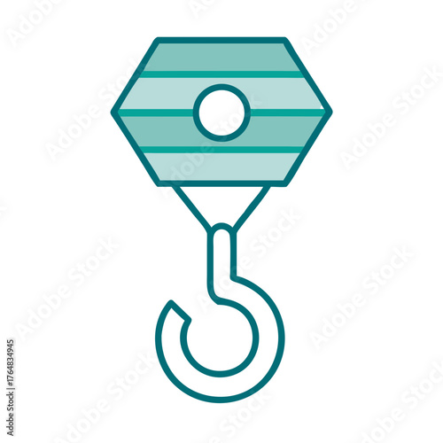 Heavy Lifting Hook Icon for Web and Graphic Design