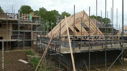 Construction Site: Scaffolding/House Building New Build