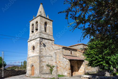 Church of the Assumption of Our Lady, Arija village, Ebro reservoir, Cantabria-Burgos, Spain