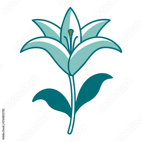 Lily Flower Icon for Web and Graphic Design