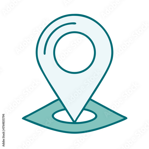 Location Pin on Map Base Icon for Web and Graphic Design
