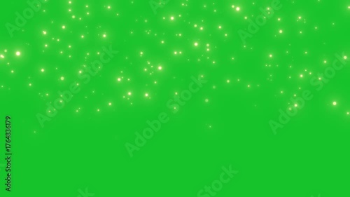 celebration glitter sparkles green screen alpha channel. Fairy Dust and Glitter Sparkle Falling Animation. Twinkling Star Light Particles on Green Screen with Alpha Channel for Magical Overlay Effects