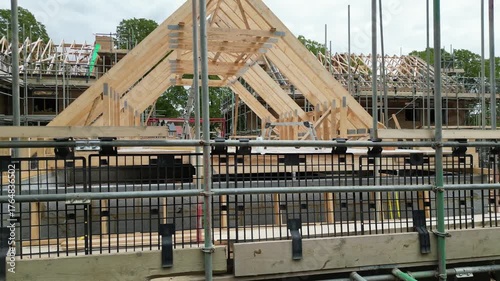 Construction Site: Scaffolding/House Building New Build